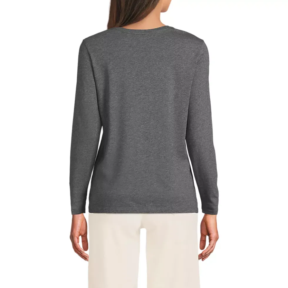 Supima Cotton Long Sleeve Crewneck T-Shirt