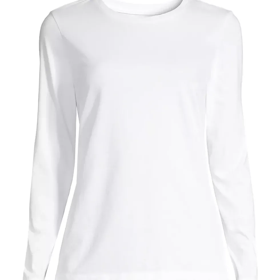 Supima Cotton Long Sleeve Crewneck T-Shirt