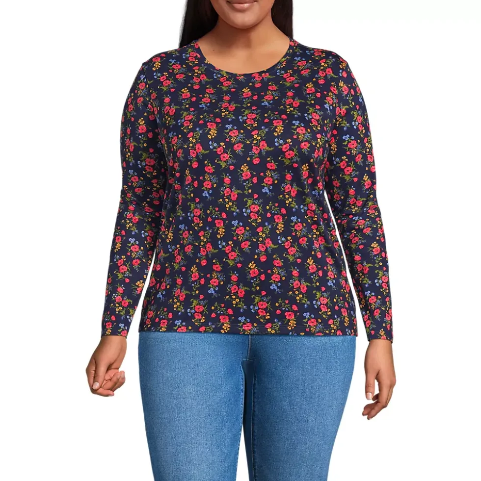 Supima Cotton Long Sleeve Crewneck T-Shirt