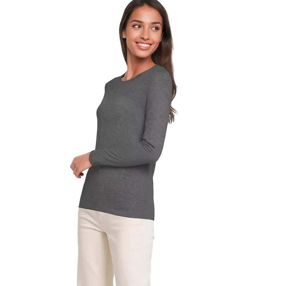 Supima Cotton Long Sleeve Crewneck T-Shirt