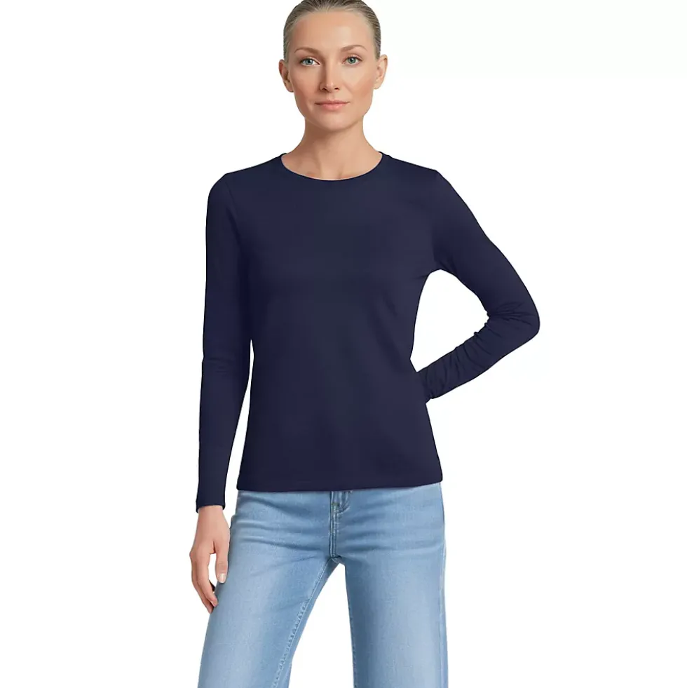 Supima Cotton Long Sleeve Crewneck T-Shirt