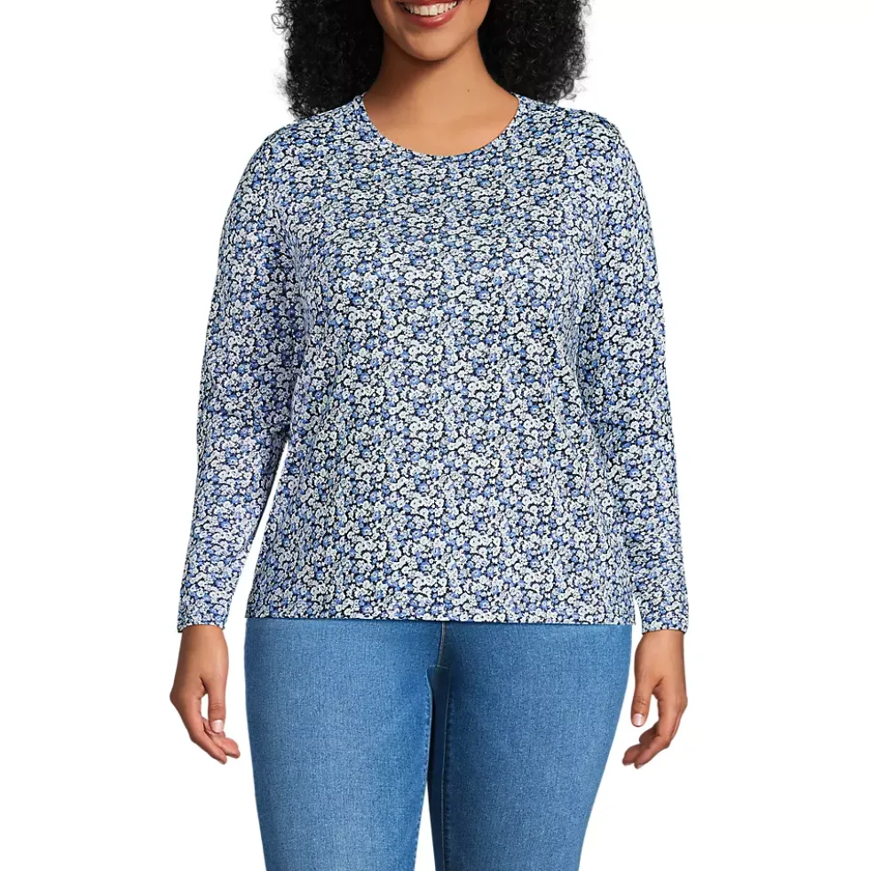 Supima Cotton Long Sleeve Crewneck T-Shirt
