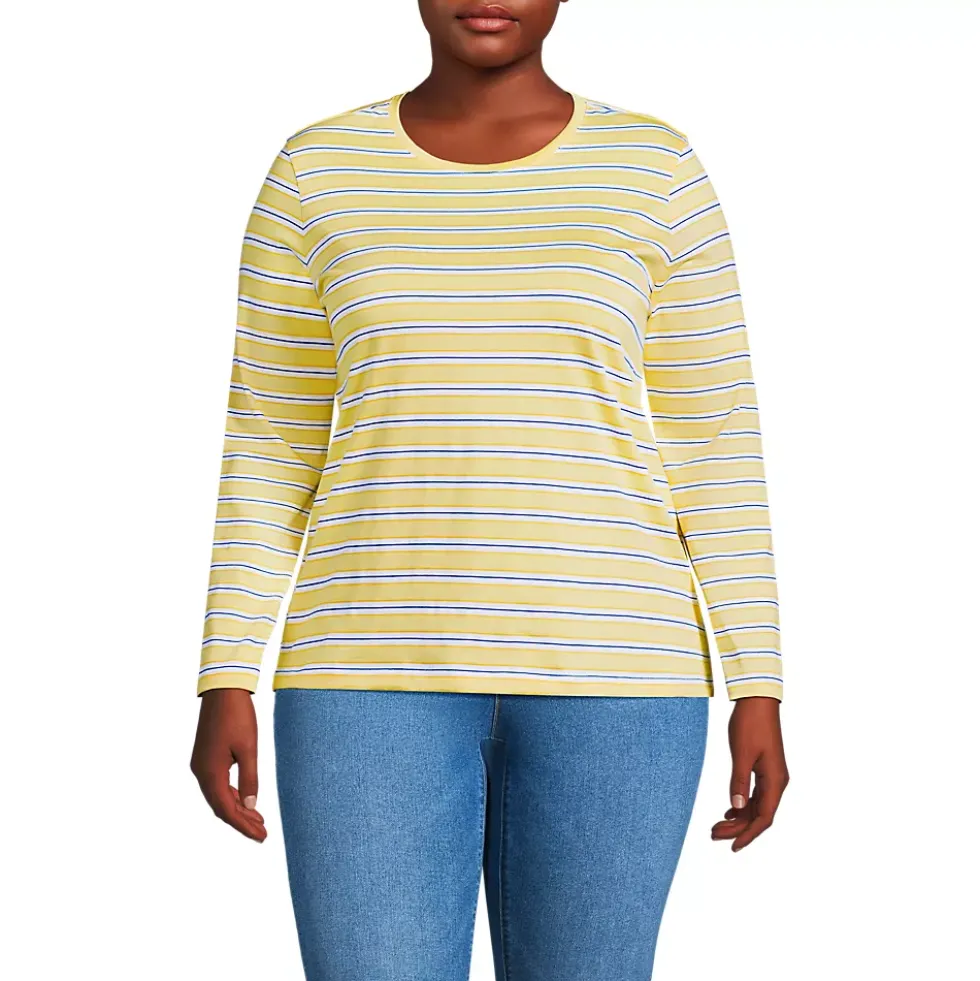 Supima Cotton Long Sleeve Crewneck T-Shirt