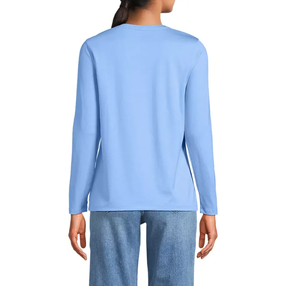 Supima Cotton Long Sleeve Crewneck T-Shirt