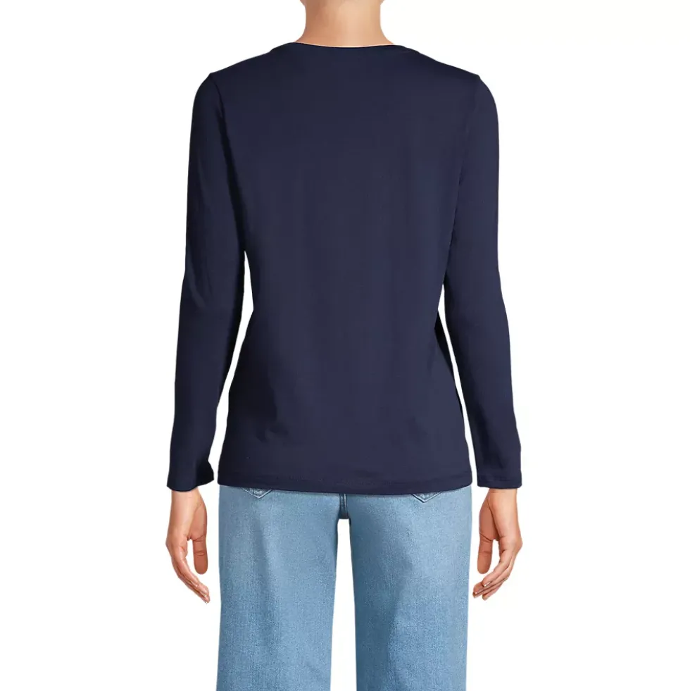 Supima Cotton Long Sleeve Crewneck T-Shirt