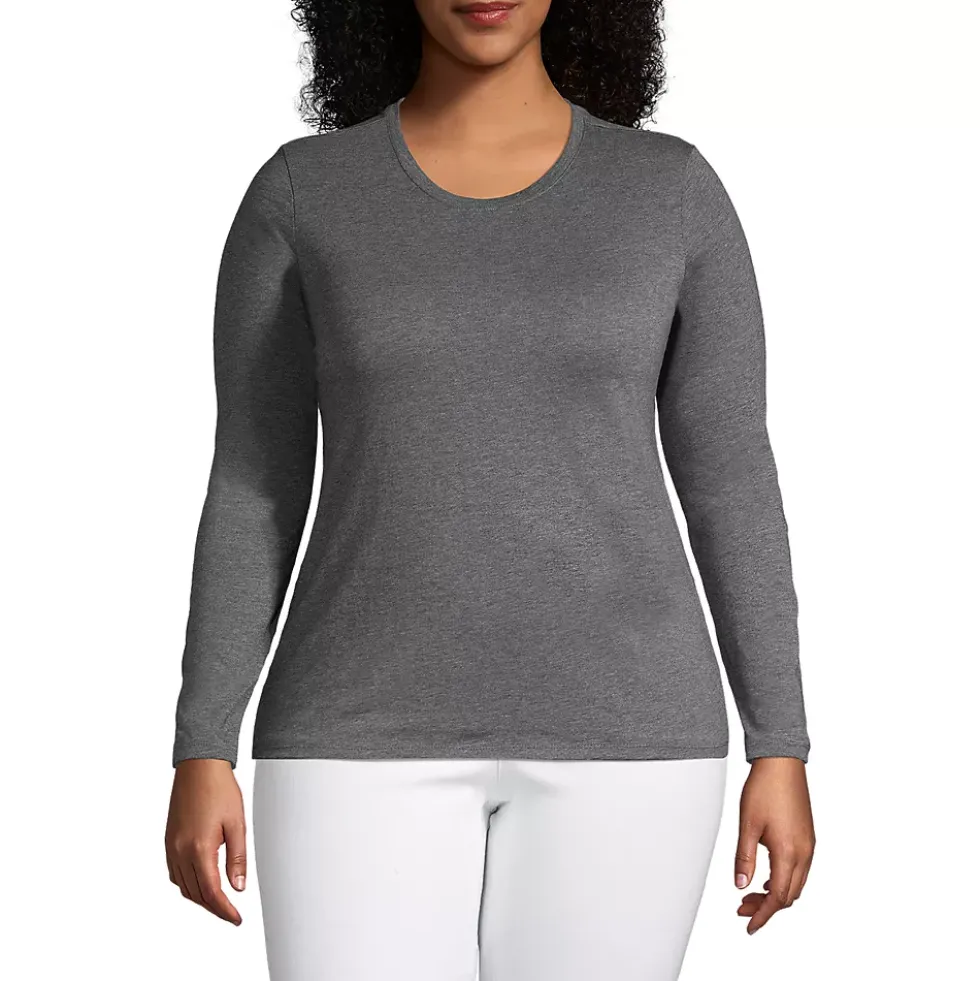 Supima Cotton Long Sleeve Crewneck T-Shirt