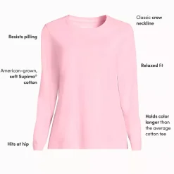 Supima Cotton Long Sleeve Crewneck T-Shirt
