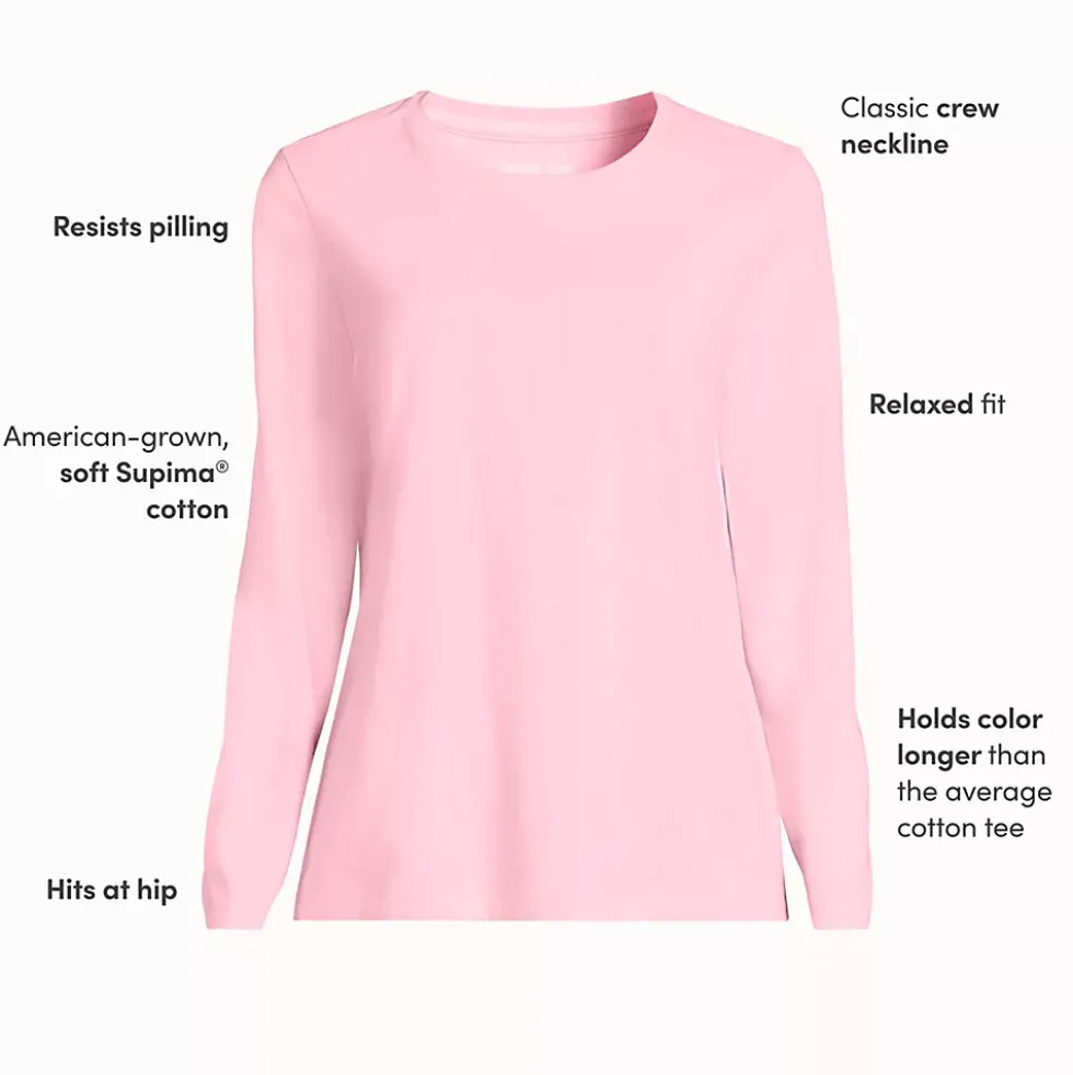 Supima Cotton Long Sleeve Crewneck T-Shirt