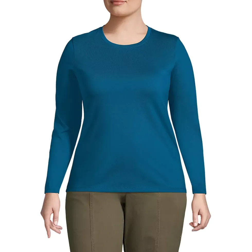Supima Cotton Long Sleeve Crewneck T-Shirt
