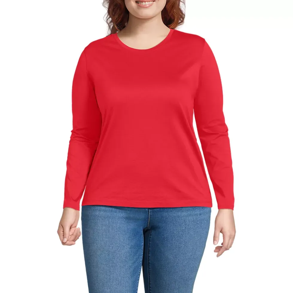 Supima Cotton Long Sleeve Crewneck T-Shirt