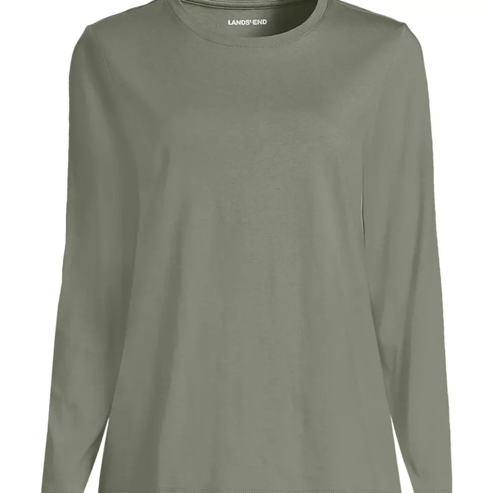 Supima Cotton Long Sleeve Crewneck T-Shirt