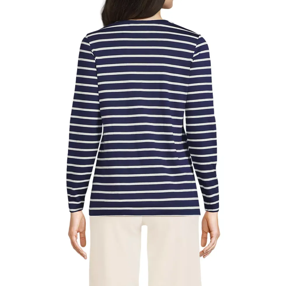Supima Cotton Long Sleeve Crewneck T-Shirt