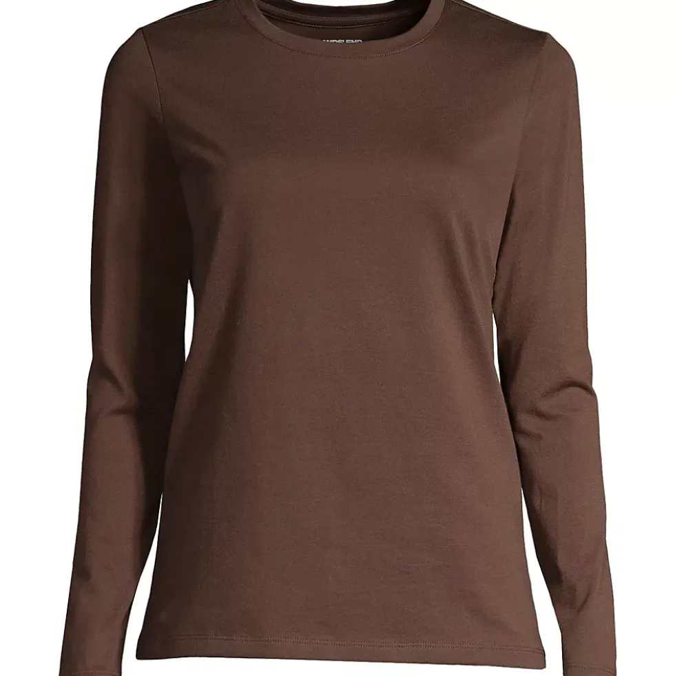 Supima Cotton Long Sleeve Crewneck T-Shirt