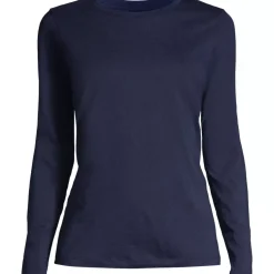 Supima Cotton Long Sleeve Crewneck T-Shirt