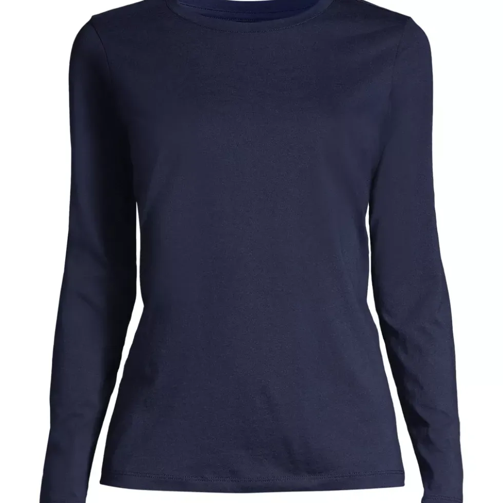 Supima Cotton Long Sleeve Crewneck T-Shirt