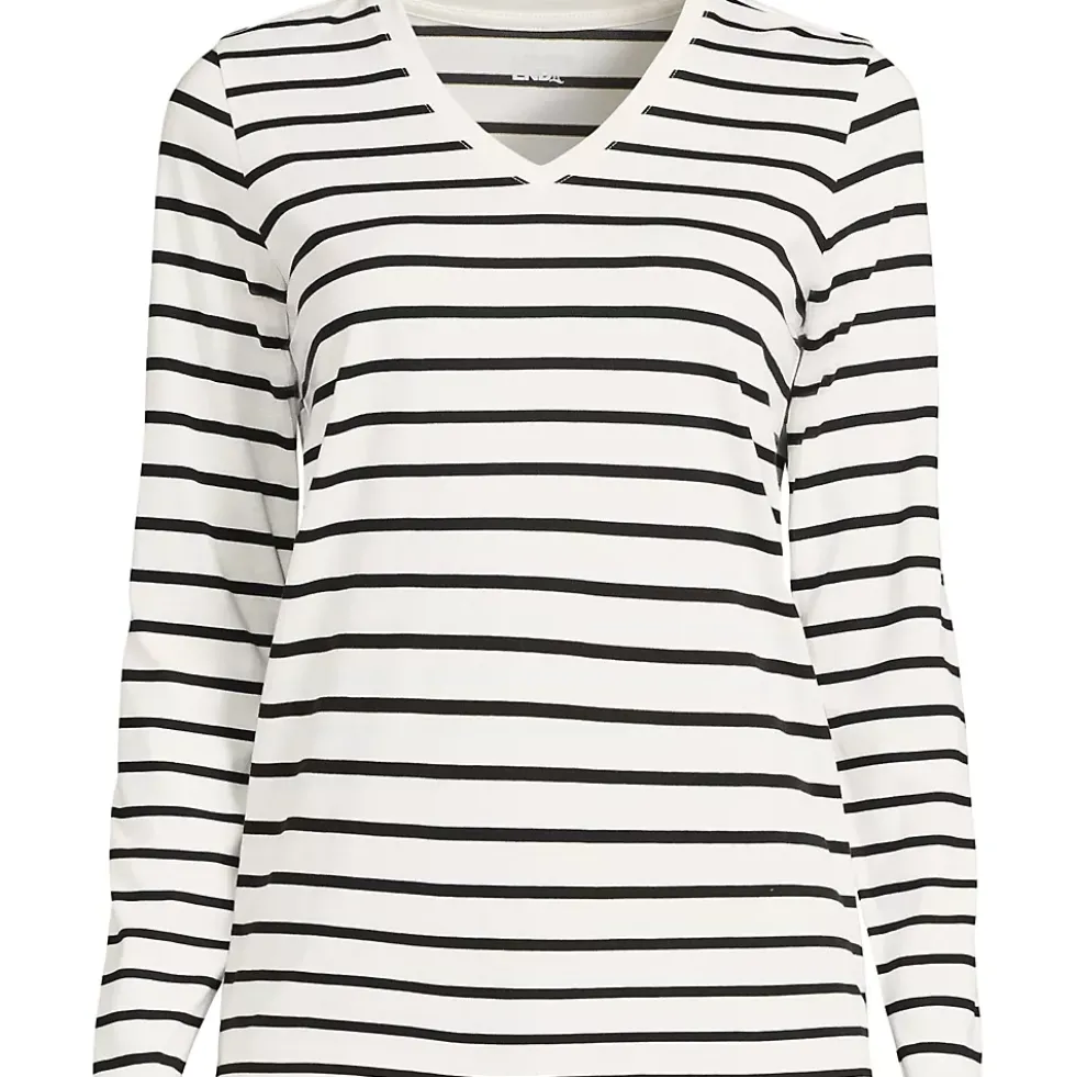 Supima Cotton Long Sleeve V-Neck T-Shirt