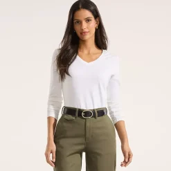 Supima Cotton Long Sleeve V-Neck T-Shirt