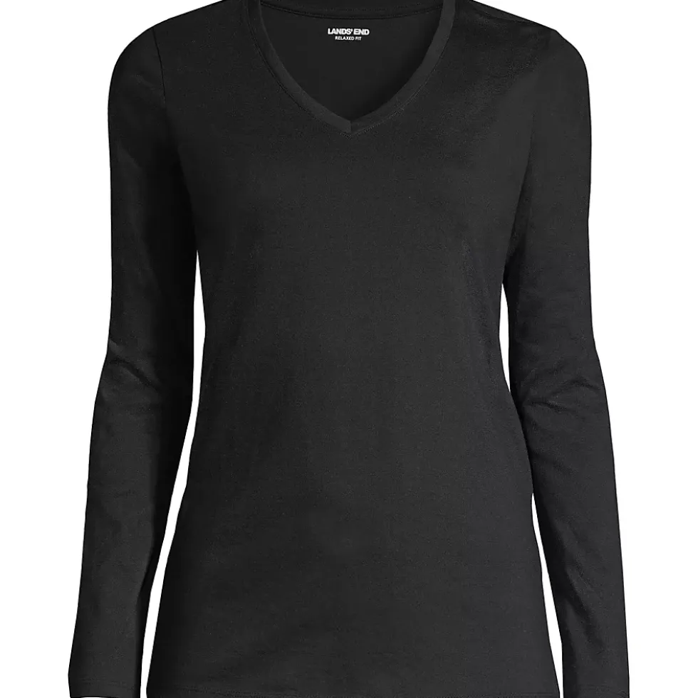Supima Cotton Long Sleeve V-Neck T-Shirt