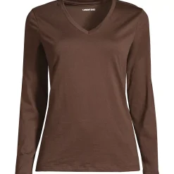 Supima Cotton Long Sleeve V-Neck T-Shirt