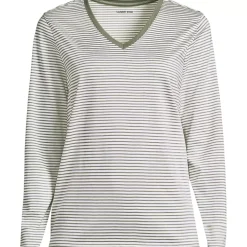 Supima Cotton Long Sleeve V-Neck T-Shirt