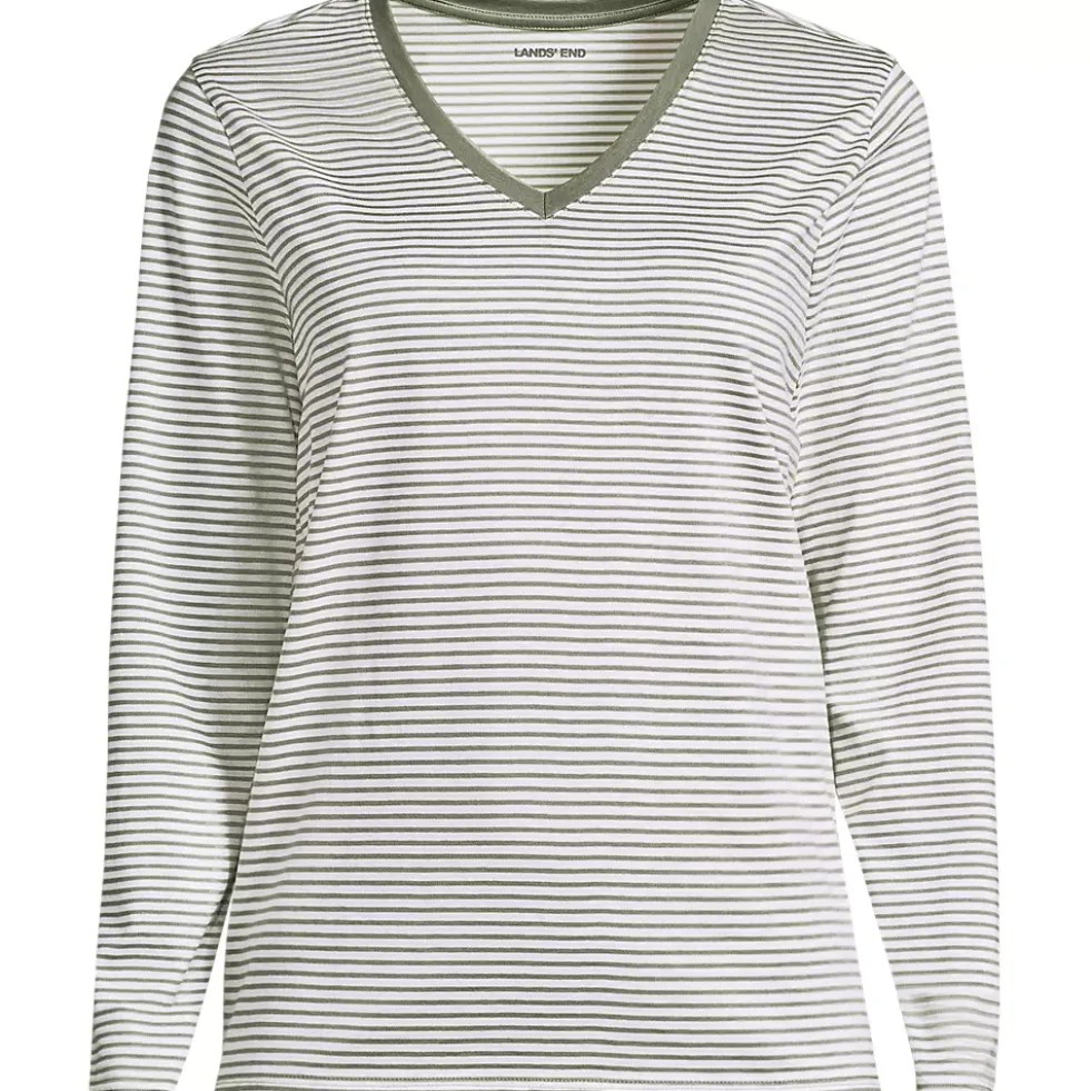 Supima Cotton Long Sleeve V-Neck T-Shirt