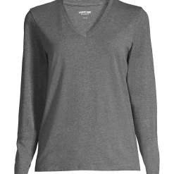 Supima Cotton Long Sleeve V-Neck T-Shirt