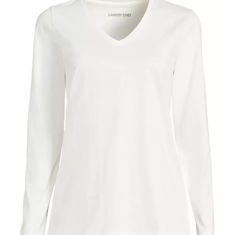 Supima Cotton Long Sleeve V-Neck T-Shirt