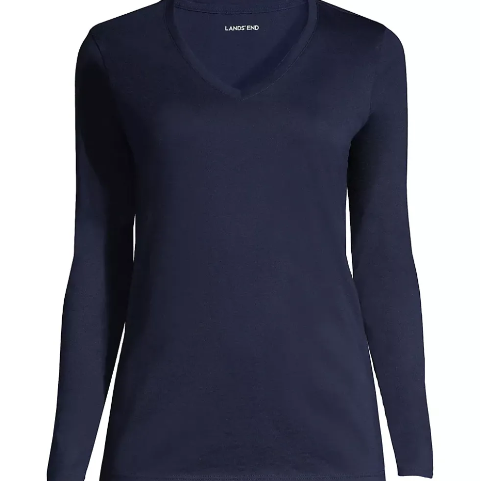 Supima Cotton Long Sleeve V-Neck T-Shirt
