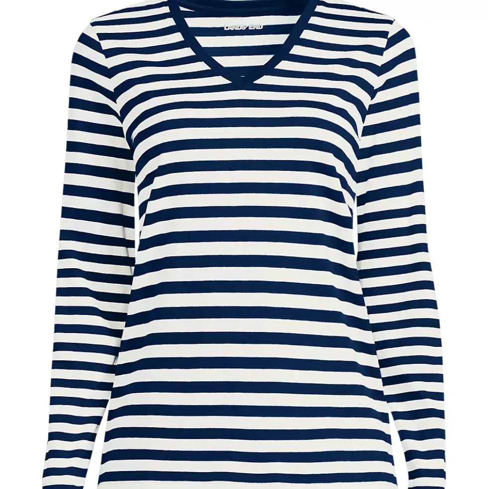 Supima Cotton Long Sleeve V-Neck T-Shirt