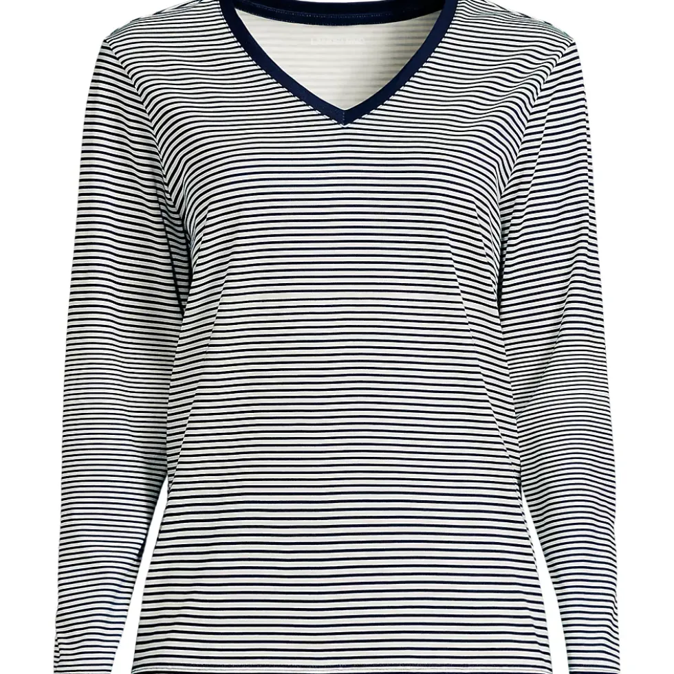 Supima Cotton Long Sleeve V-Neck T-Shirt