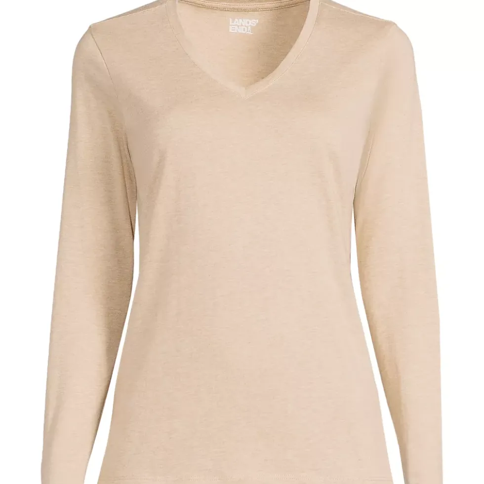 Supima Cotton Long Sleeve V-Neck T-Shirt