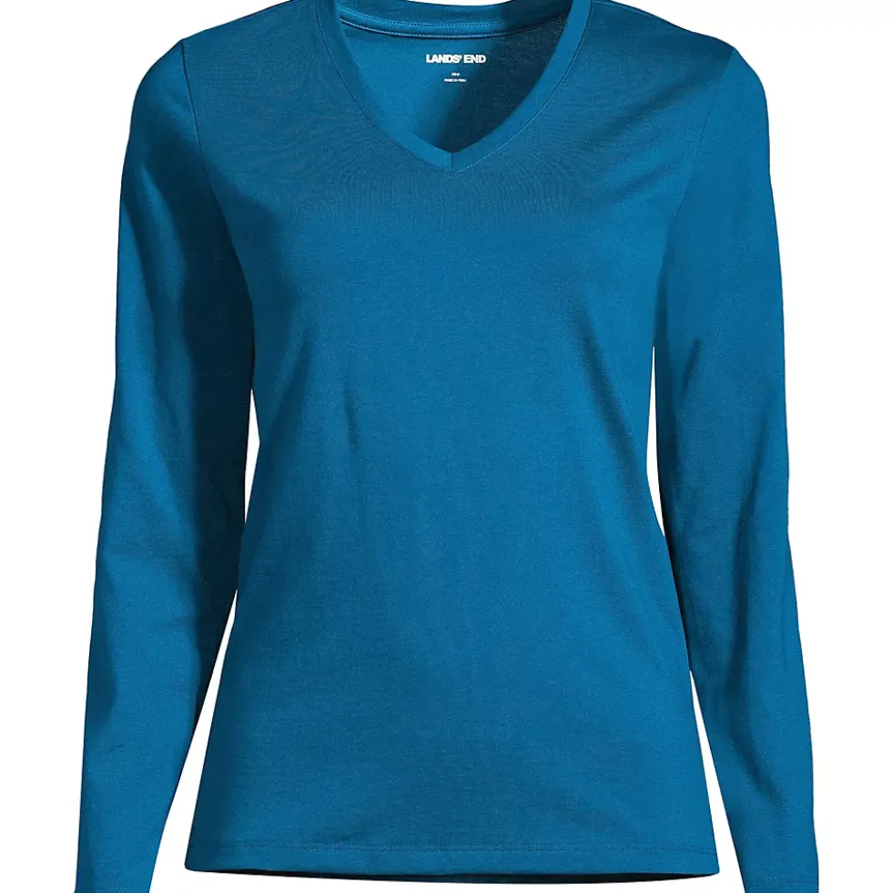 Supima Cotton Long Sleeve V-Neck T-Shirt