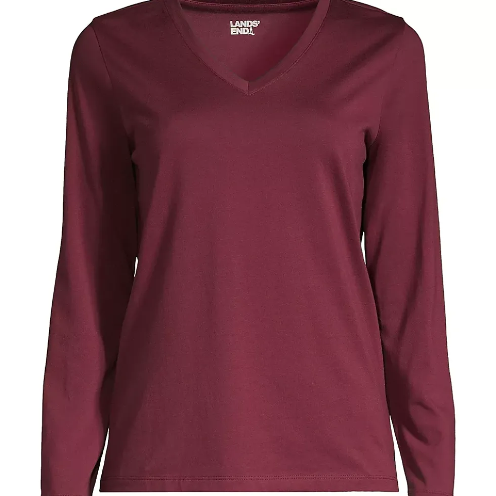Supima Cotton Long Sleeve V-Neck T-Shirt