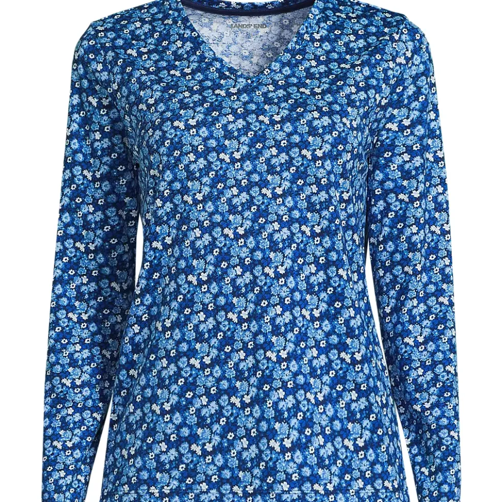 Supima Cotton Long Sleeve V-Neck T-Shirt