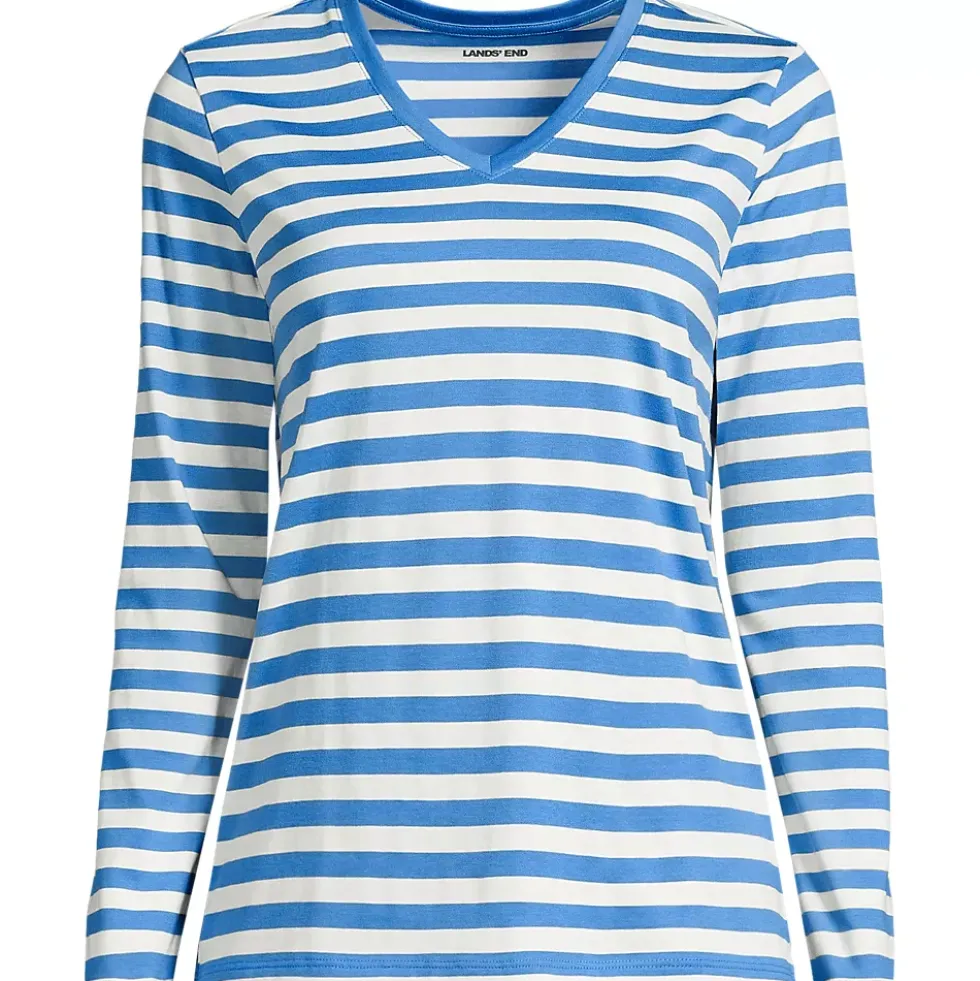 Supima Cotton Long Sleeve V-Neck T-Shirt