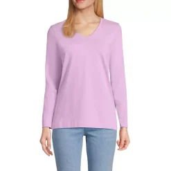 Supima Cotton Long Sleeve V-Neck T-Shirt