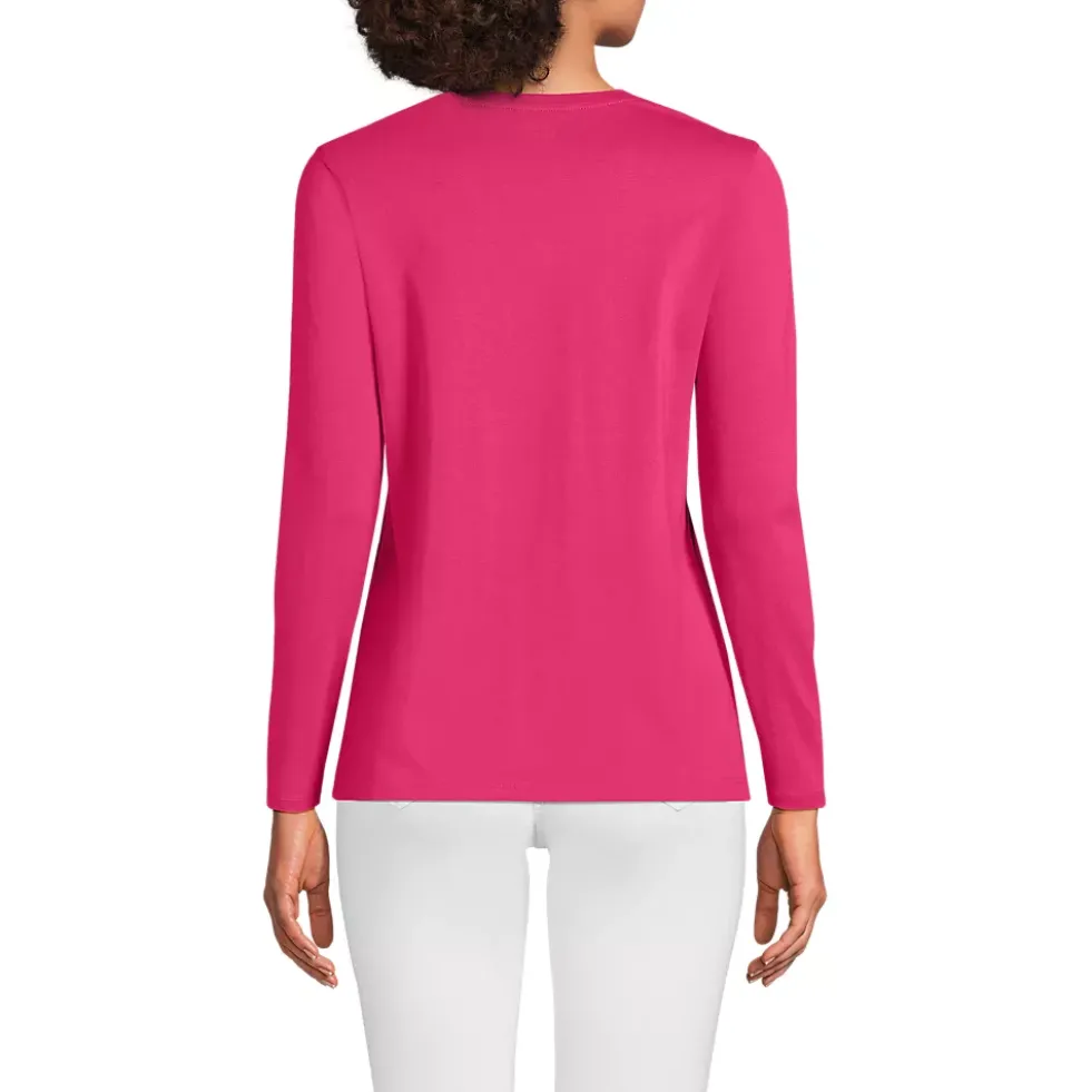 Supima Cotton Long Sleeve V-Neck T-Shirt