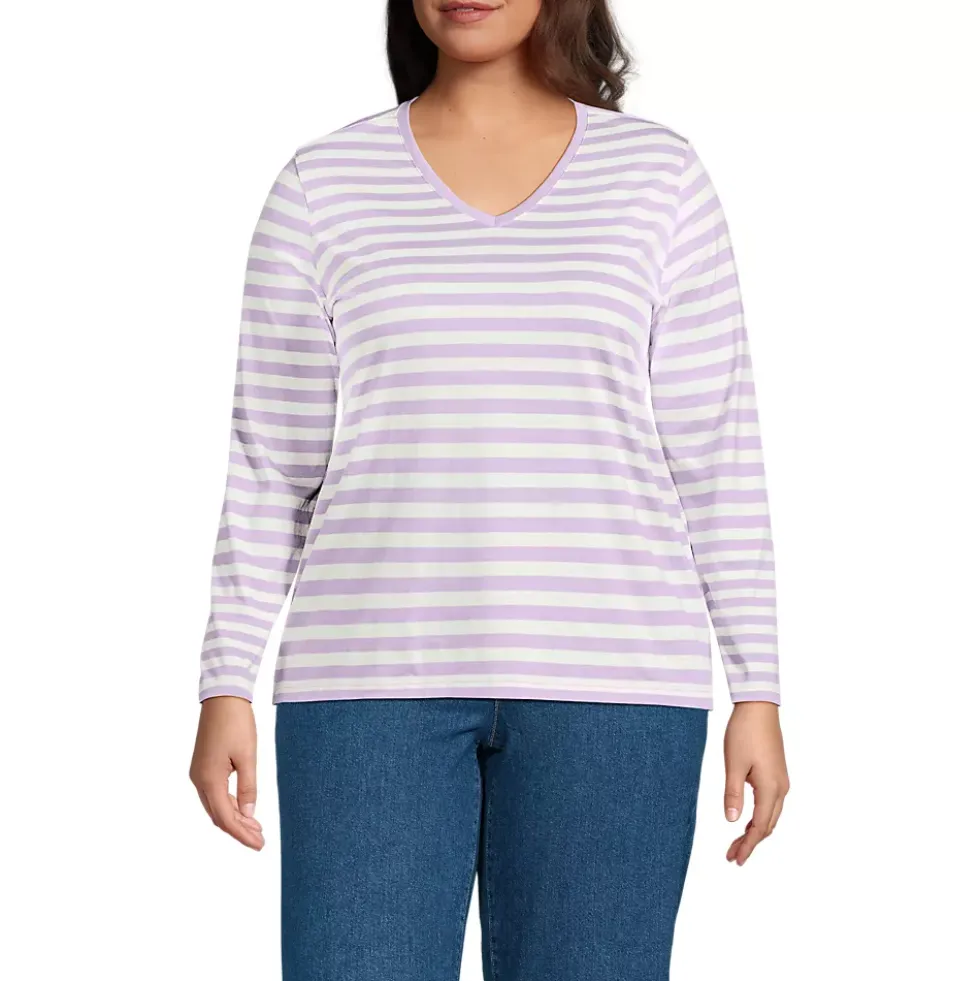 Supima Cotton Long Sleeve V-Neck T-Shirt