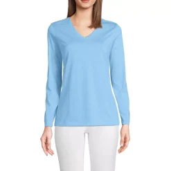 Supima Cotton Long Sleeve V-Neck T-Shirt