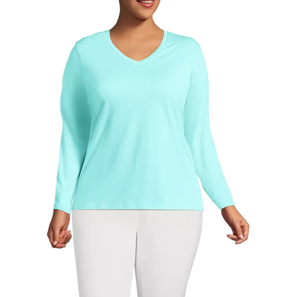 Supima Cotton Long Sleeve V-Neck T-Shirt