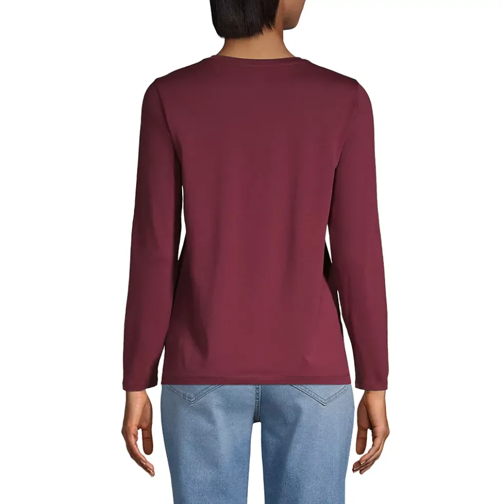 Supima Cotton Long Sleeve V-Neck T-Shirt