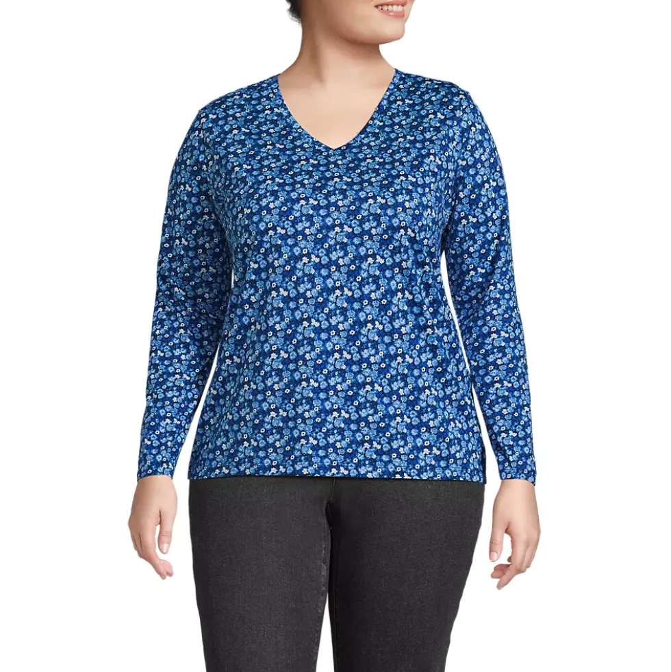 Supima Cotton Long Sleeve V-Neck T-Shirt