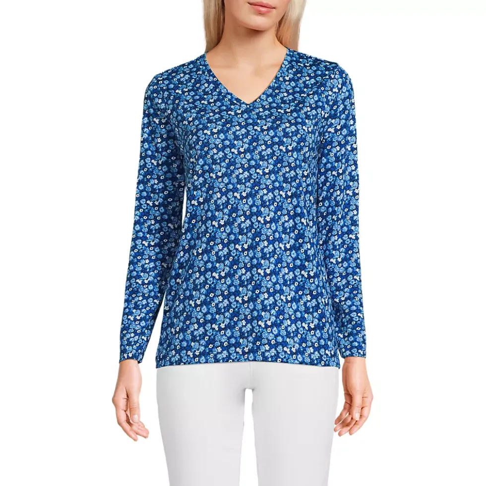 Supima Cotton Long Sleeve V-Neck T-Shirt