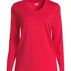 Supima Cotton Long Sleeve V-Neck T-Shirt