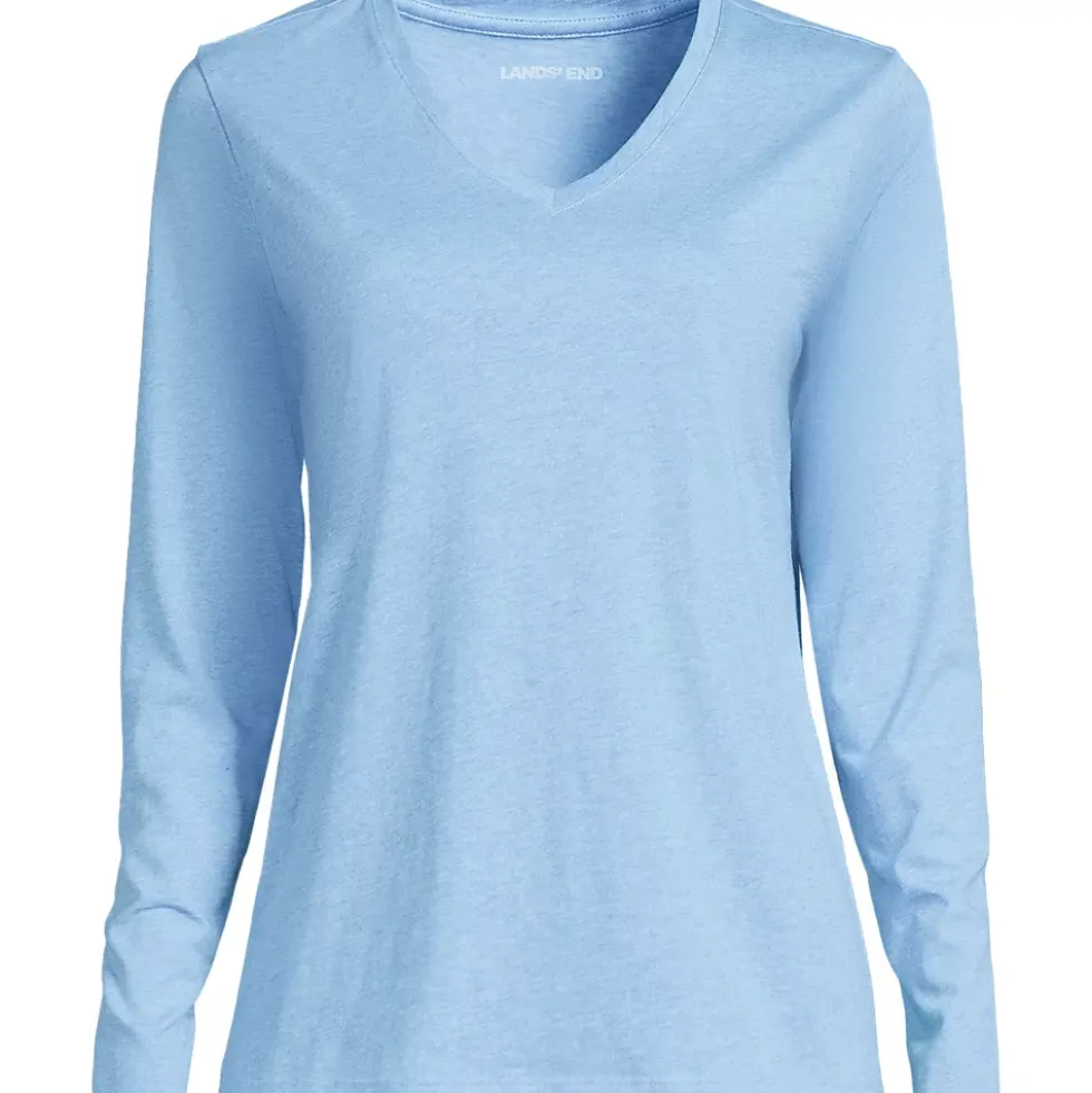 Supima Cotton Long Sleeve V-Neck T-Shirt