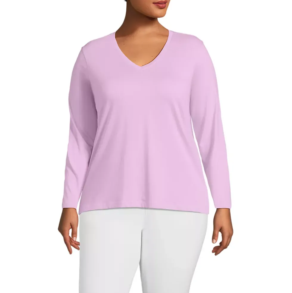 Supima Cotton Long Sleeve V-Neck T-Shirt