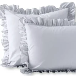 200 Thread Count Cotton Crisp and Cool Percale Ruffle Duvet Bed Cover