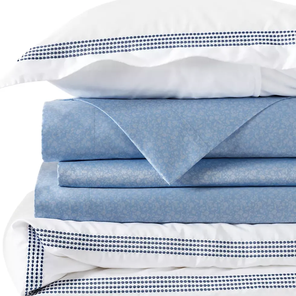 400 Thread Count Premium Supima Cotton No Iron Sateen Embroidered Duvet Bed Cover