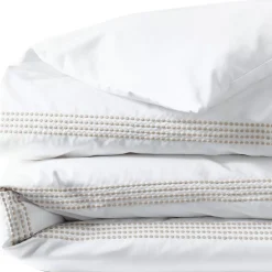 400 Thread Count Premium Supima Cotton No Iron Sateen Embroidered Duvet Bed Cover