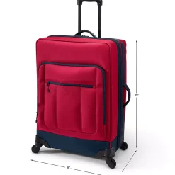 Travel Checked Rolling Luggage Bag